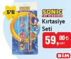 SONİC KİRTASİYE SETİ 5'Lİ